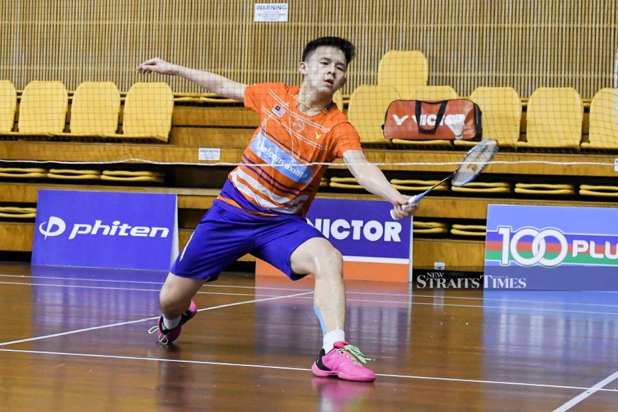 Ong Ken Yon playing in the National Junior Ranking Challenge at ABM yesterday. -Pic courtesy of BAM