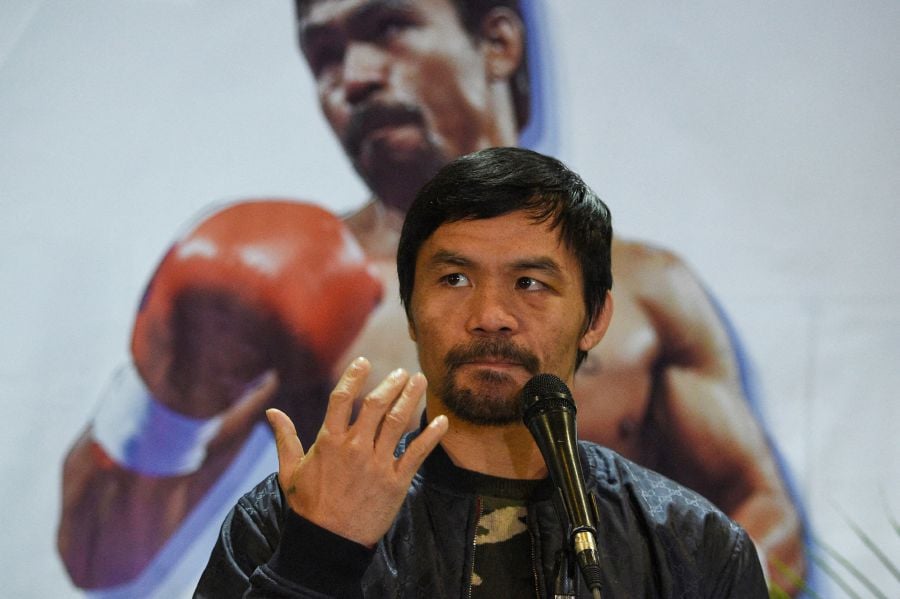 Boxing legend Manny Pacquiao’s bid to fight at the Paris Games has been rejected by the International Olympic Committee, a Filipino official said. AFP FILE PIC
