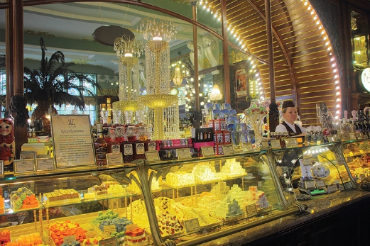 Delis on display in Eliseyev Emporium.