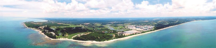 An aerial view of Desaru Coast.