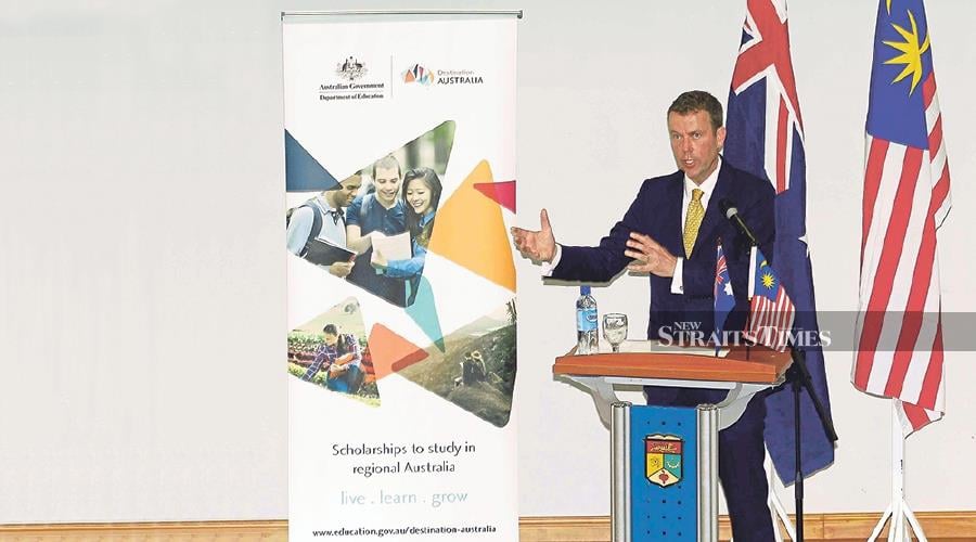 Australia Education Minister Dan Tehan lauds ties with Malaysia in education and research. -NSTP/Saifullizan Tamadi 