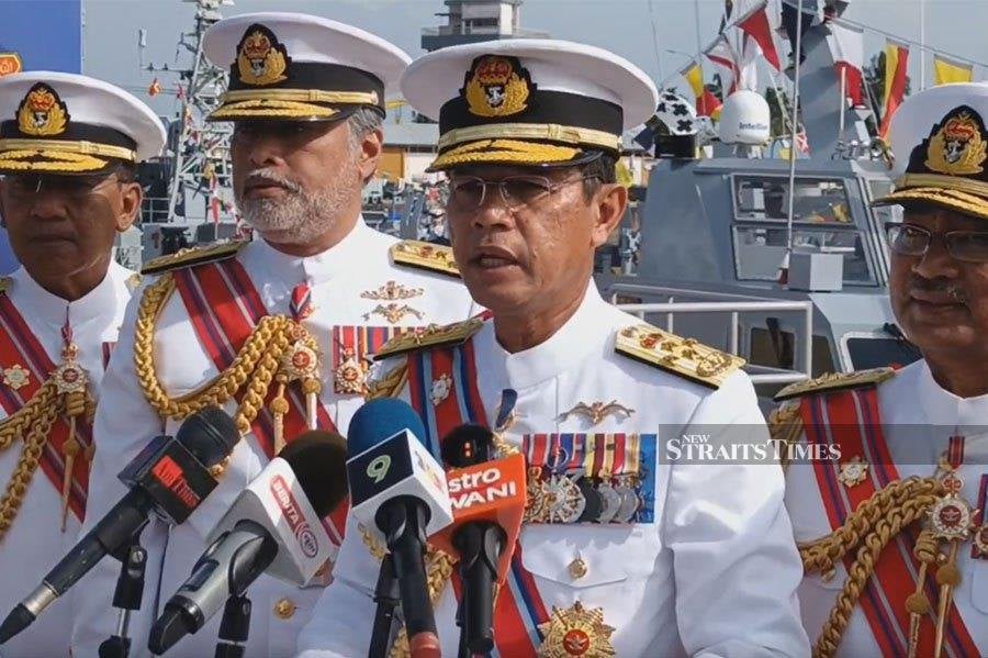 Navy chief Admiral Tan Sri Abdul Rahman Ayob said the construction of the LCS at the Lumut Shipyard was progressing smoothly after the project was revived last year. NSTP/ASROL AWANG