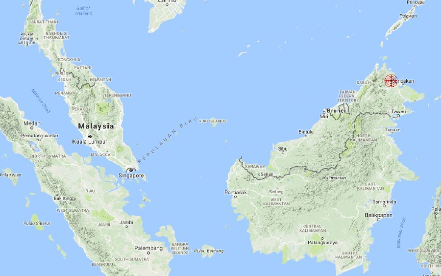 An image posted of Malaysian Meteorological Department Facebook page shows the location of the quake. 