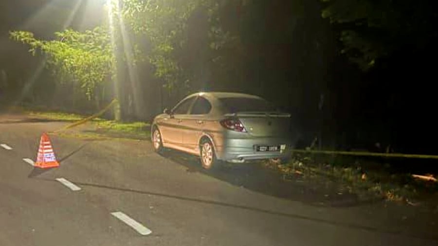 The car in which the victims were transported before they were robbed in Taman Melawati. - Pic courtesy of police