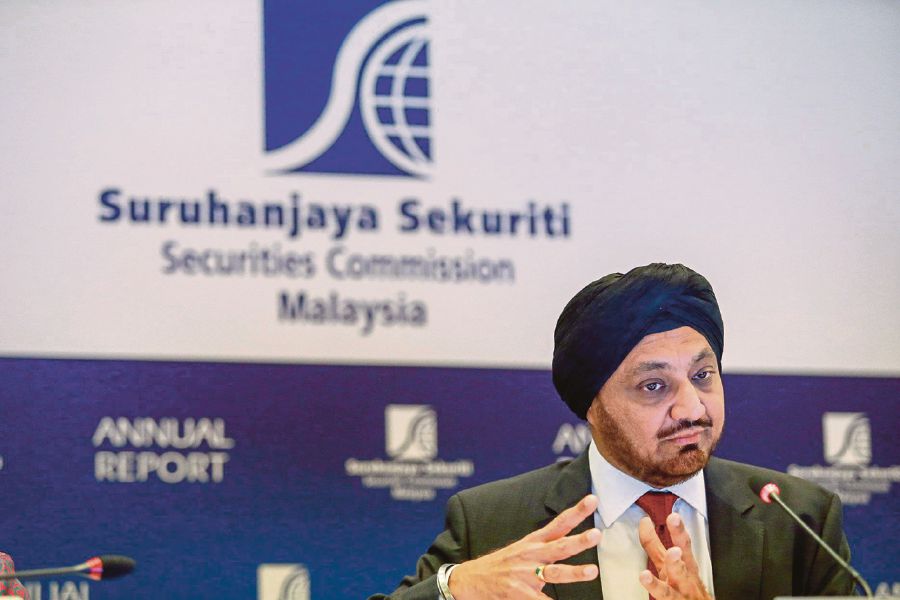  Securities Commission Malaysia chairman Tan Sri Ranjit Singh. Successive SC chairmen can rightly claim credit for the growth of the Malaysian capital market. 
