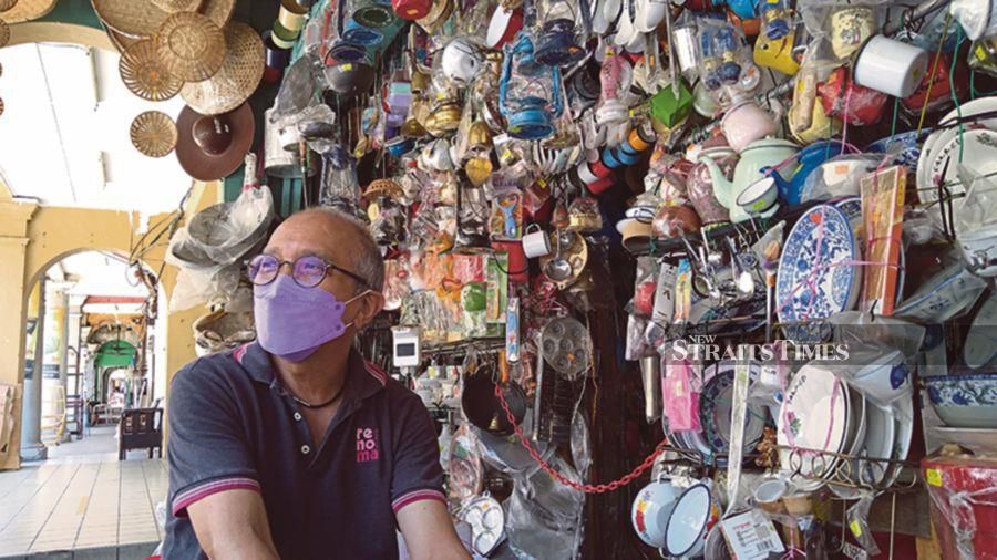 Hong at his 40-year old kitchenware shop.