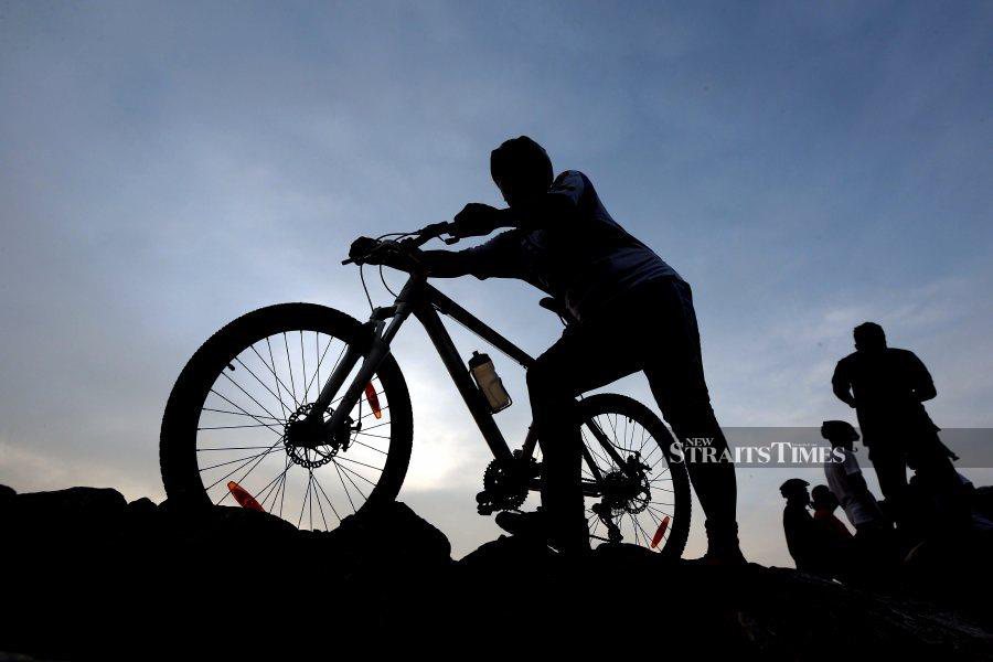 cycling on the road