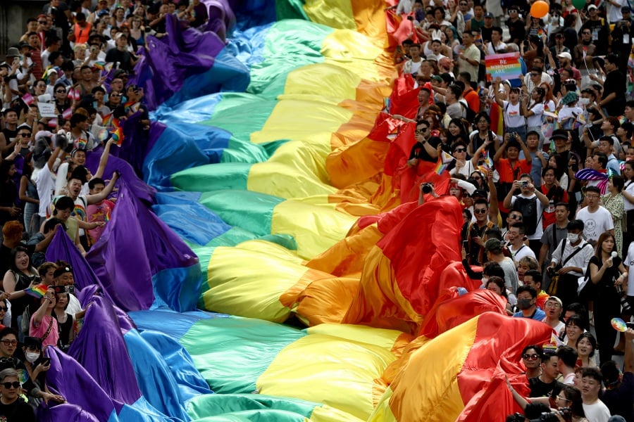 A person takes part in the annual LGBTQ+ Pride parade in Bangkok, Thailand. (REUTERS/Chalinee Thirasupa)