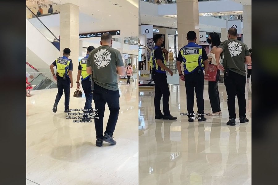 Video) Pavilion KL Security Guard Goes Viral For Holding Stylish LV Bag