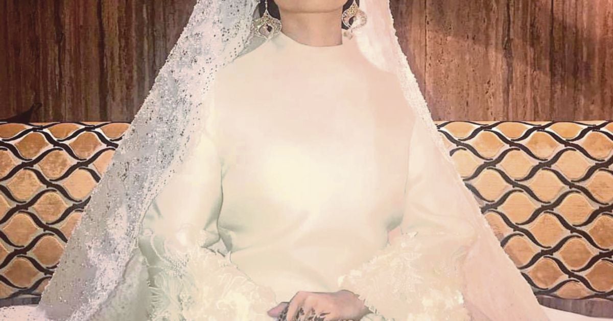 Actress Izara's bridal veil becomes talk of the town | New Straits Times