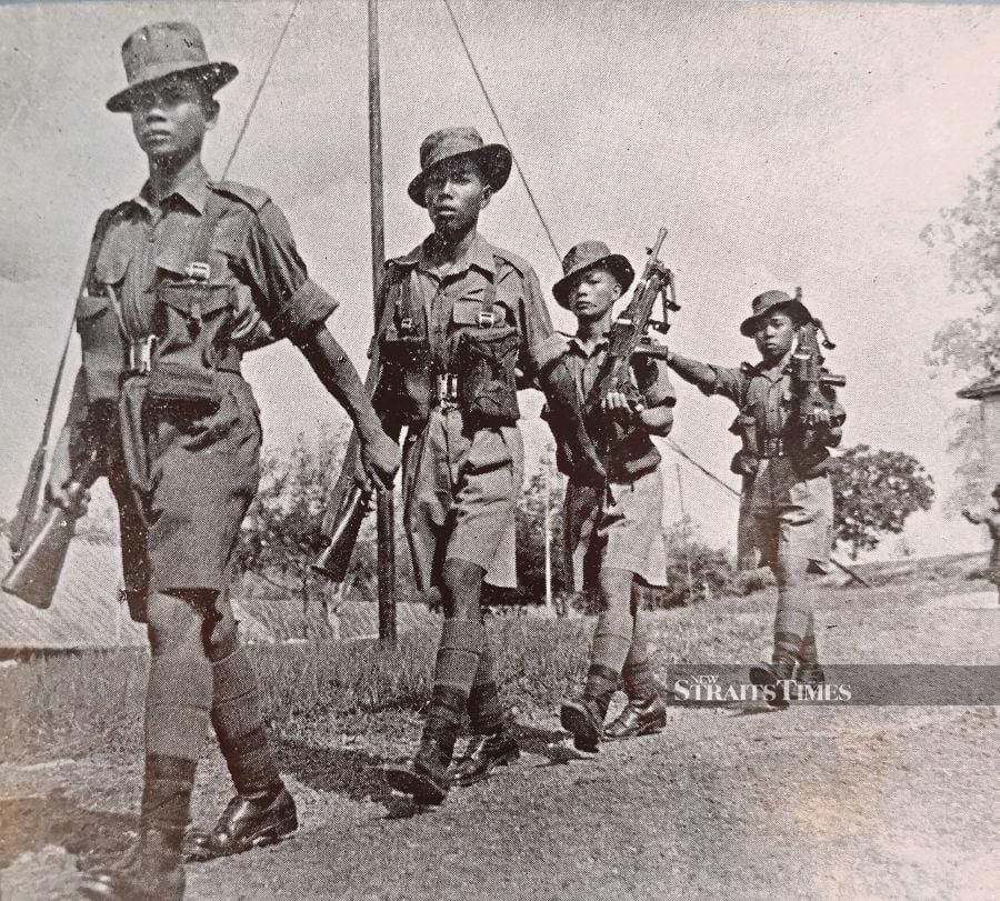 Malay Regiment soldiers marching. - Pix by Alan Teh Leam Seng