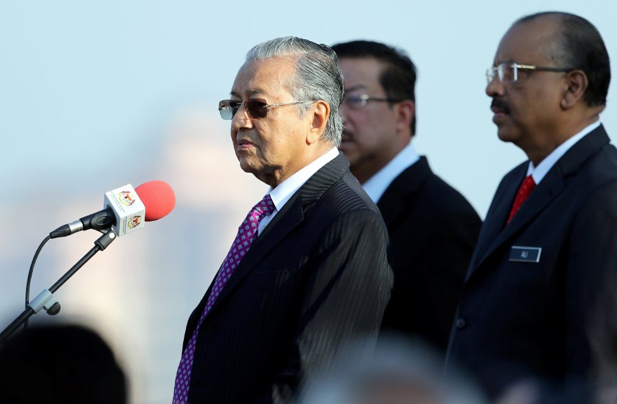 Prime Minister Tun Dr Mahathir Mohamad said as a democratic nation, there must be separation of powers between the legislative, judicial and executive. (Pix by MOHD FADLI HAMZAH)