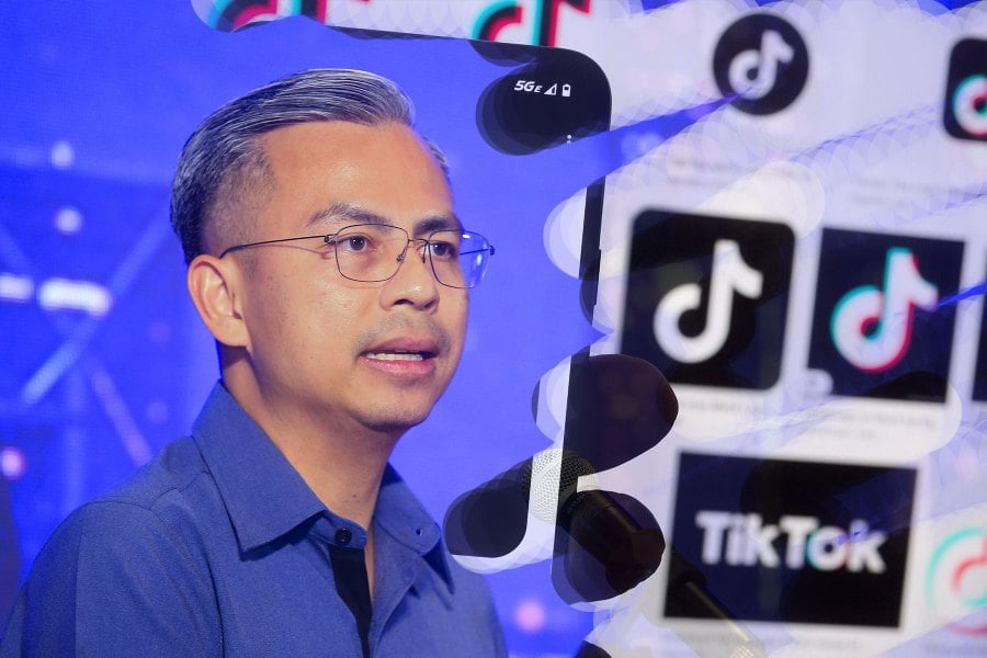 Communications and Digital Minister Fahmi Fadzil said TikTok has taken down a clip containing elements of criminal intimidation against a politician. -FILE PIC