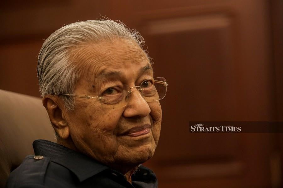 Former prime minister Tun Dr Mahathir Mohamad. -NSTP/HAZREEN MOHAMAD
