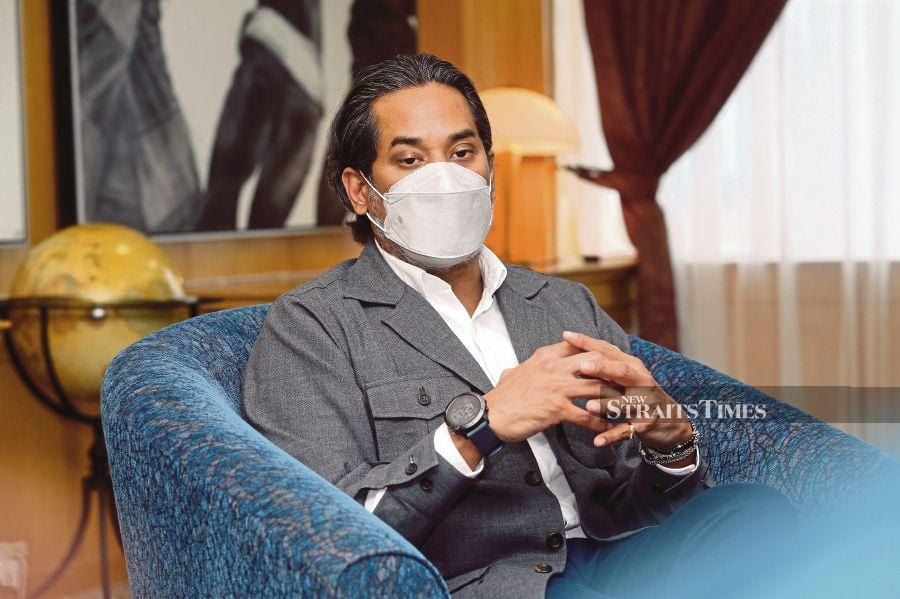 Health Minister Khairy Jamaluddin at his office in Putrajaya yesterday. -NSTP/MOHD FADLI HAMZAH