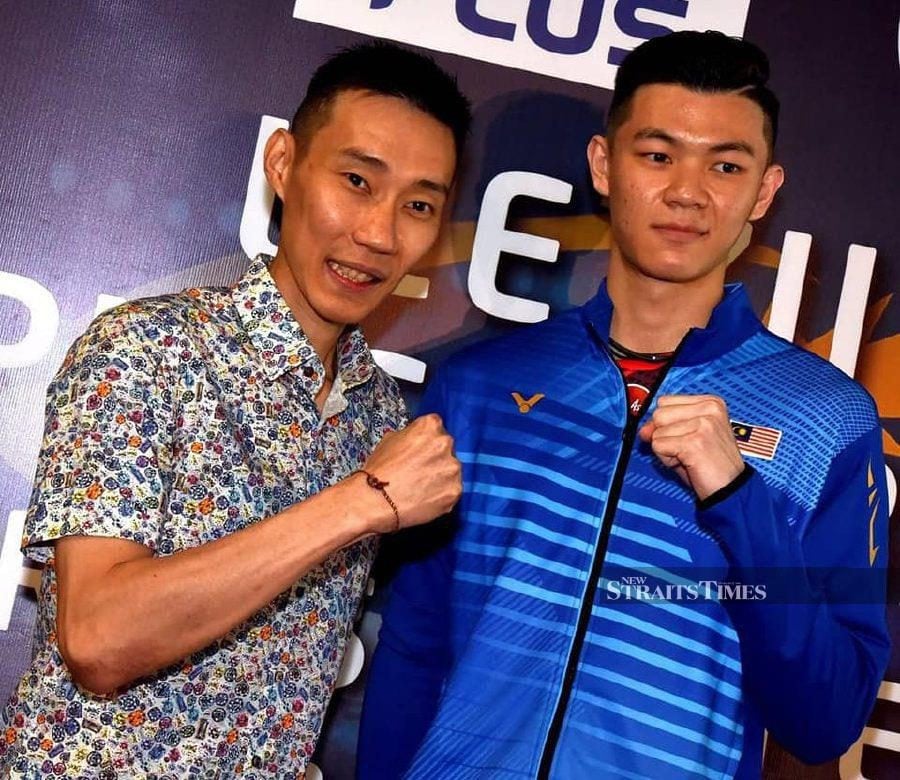 Lee Chong Wei (left) and Lee Zii Jia. NSTP FILE PIC 