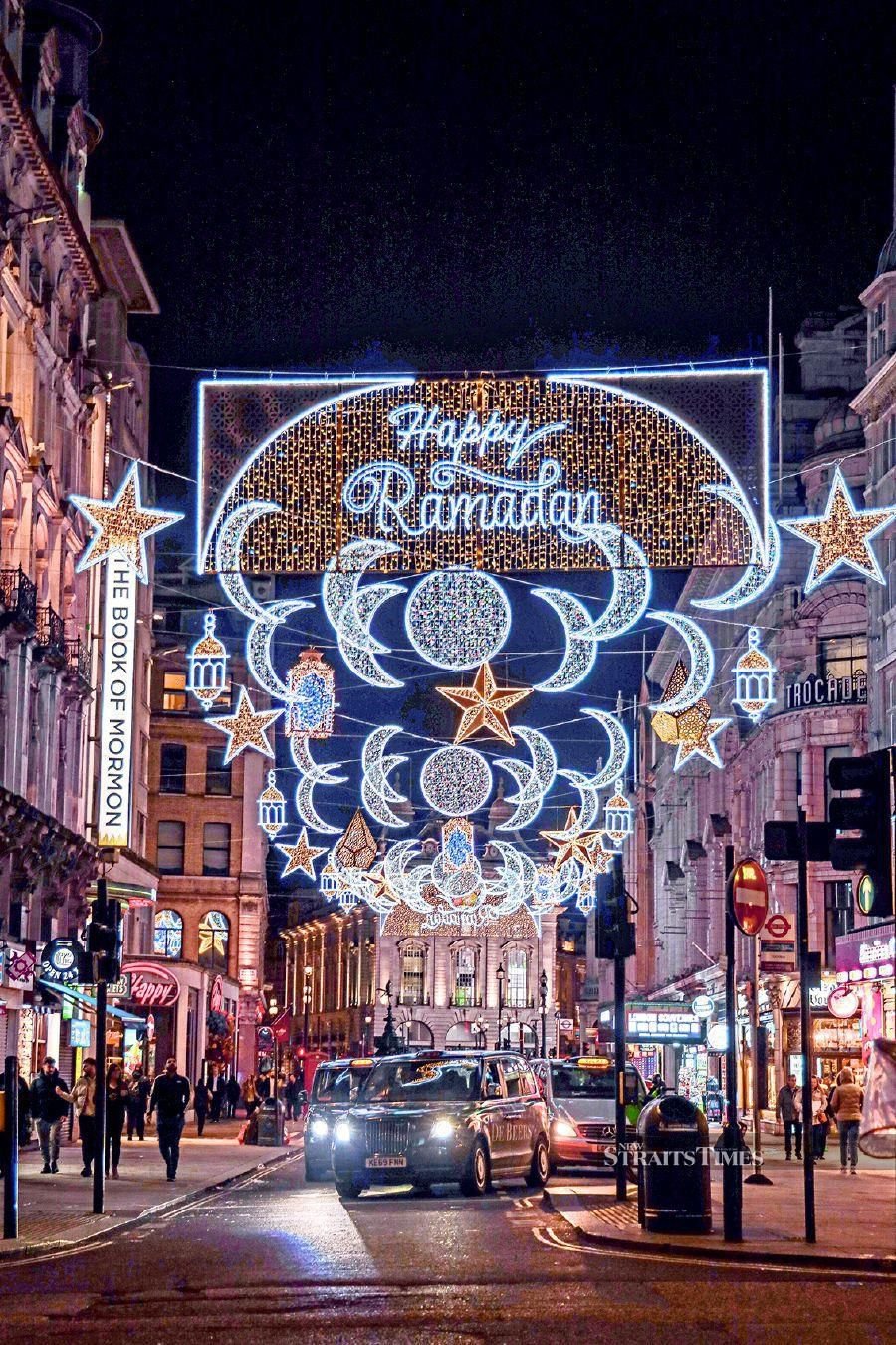 Ramadan lights illuminating London’s West End. -Pic courtesy of Acacia Diana
