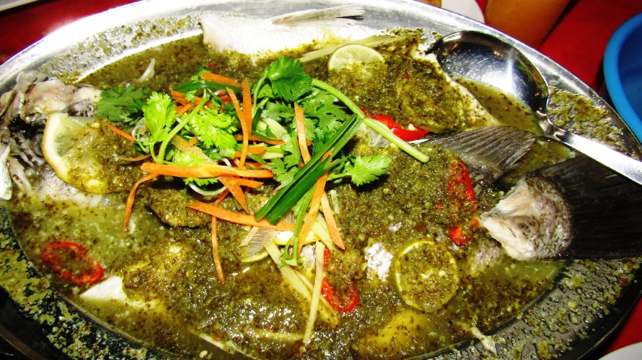 Steamed fish ginger style is perfect.