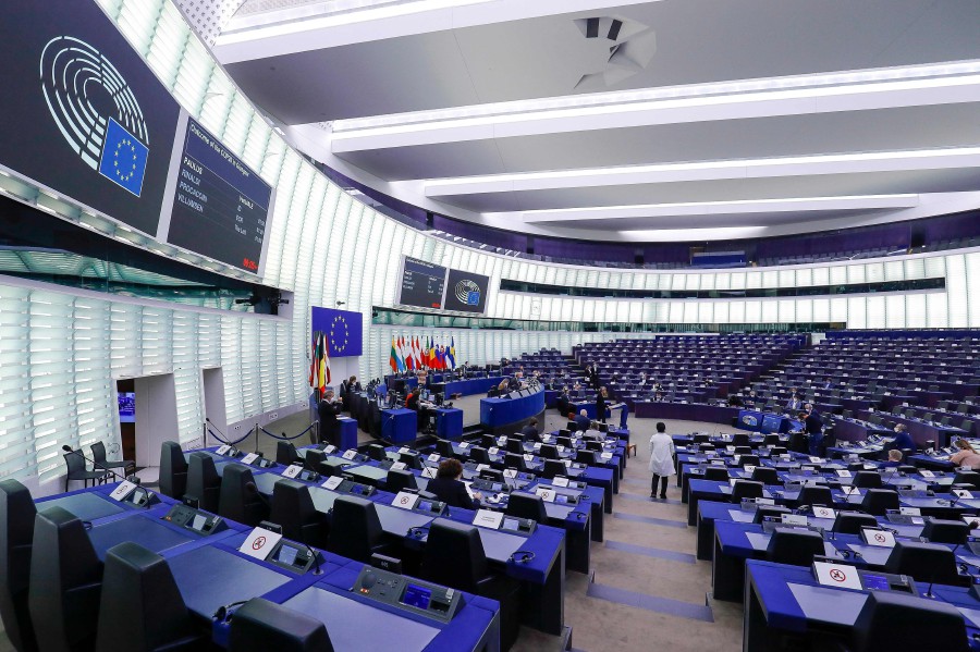 A view of the hemicycle during a session at the European Parliament in Strasbourg, France. -AFP PIC
