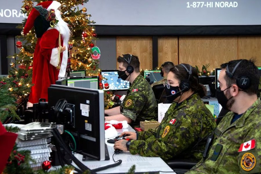 The Royal Canadian Air Force's 22 Wing holds it’s annual NORAD Tracks Santa promotion at Canadian Forces Base (CFB) North Bay in North Bay, Ontario, Canada December 9, 2021. REUTERS FILE PIC