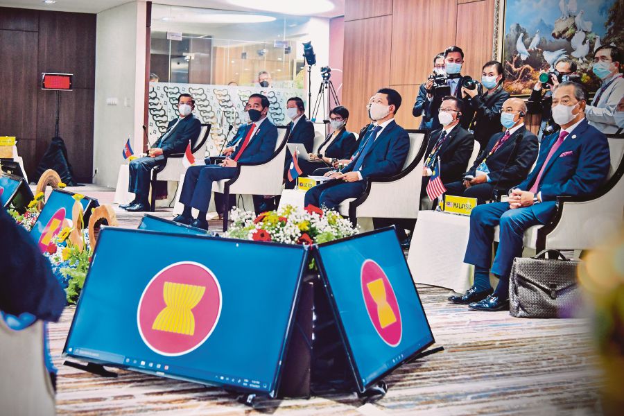  ASEAN leaders met to discuss the Myanmar crisis. - EPA pix