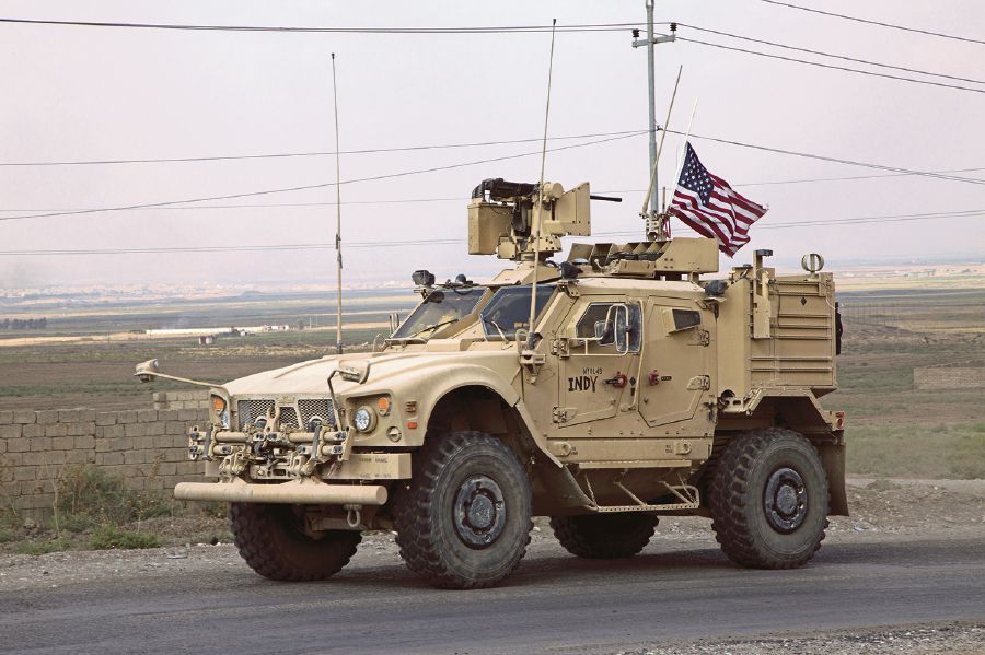  A convoy of US troops arriving back from northeastern Syria, in Duhok, Kurdistan region, Iraq, on Monday. Fulfilling America's position as a guarantor of Saudi Arabia’s security is of paramount importance when the Saudi war with Yemen is at its most threatening to Riyadh. -EPA