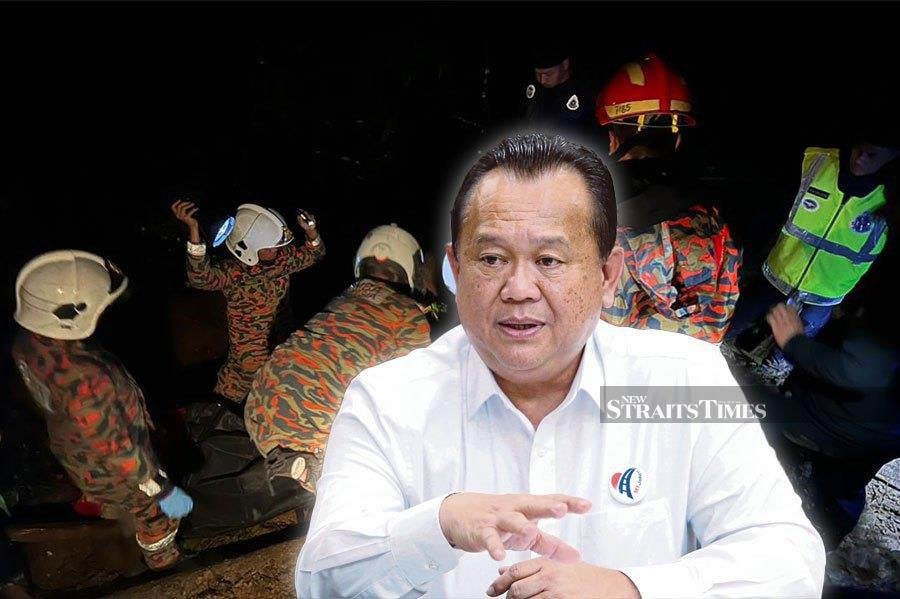 Works Minister Datuk Seri Alexander Nanta Linggi said that he had received a report from the PWD and was informed that the landslide had hit a house, killing a man while four others were still missing. NSTP FILE PIC