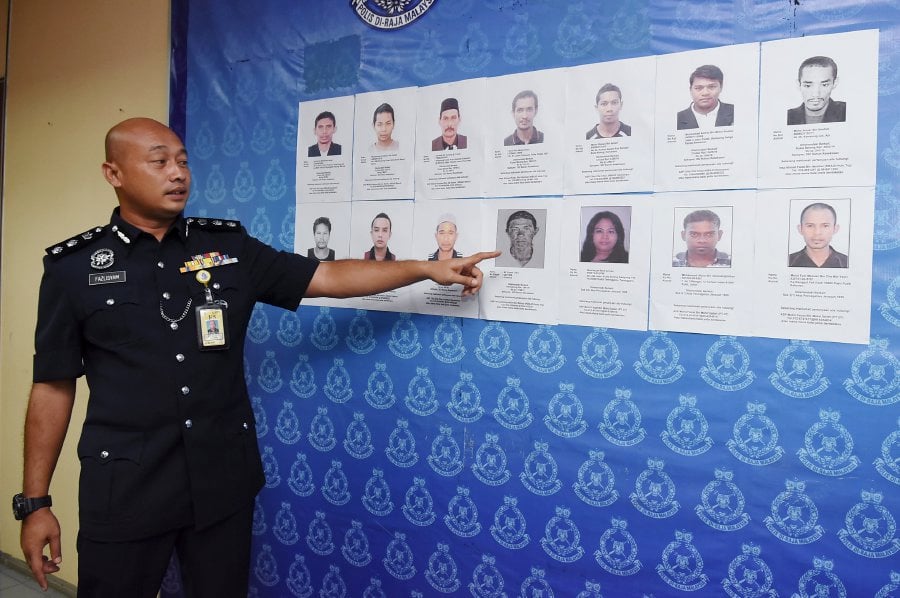 State Criminal Investigation Department chief Assistant Commissioner Fazlisyam Abdul Majid said they would start with sharing of the identity and pictures of 30 most-wanted criminals on Facebook. (pix by MOHD SYAFIQ RIDZUAN AMBAK)