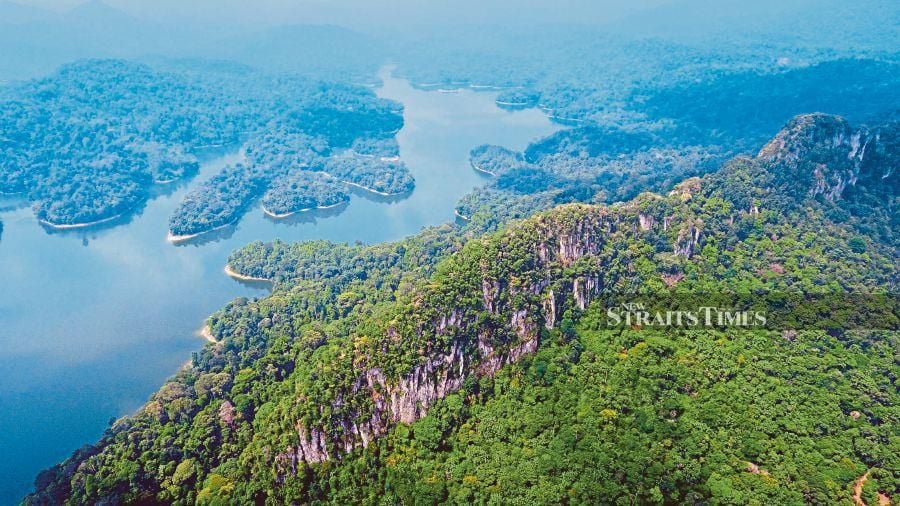 The quartz ridge at Klang Gates near Ampang, Selangor, pictured in 2019. Malaysia’s pledge to keep half of its land under forest cover is still valid. FILE PIC 