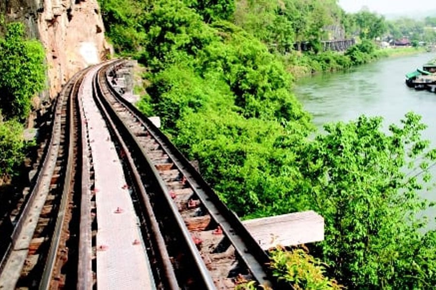 As the train chugs through the Tham Krasae wooden trestle bridge, visitors click away on their cameras and mobile phones, capturing one of the most scenic highlights of the infamous “Death Railway” between Thailand and Myanmar. FILE PIC