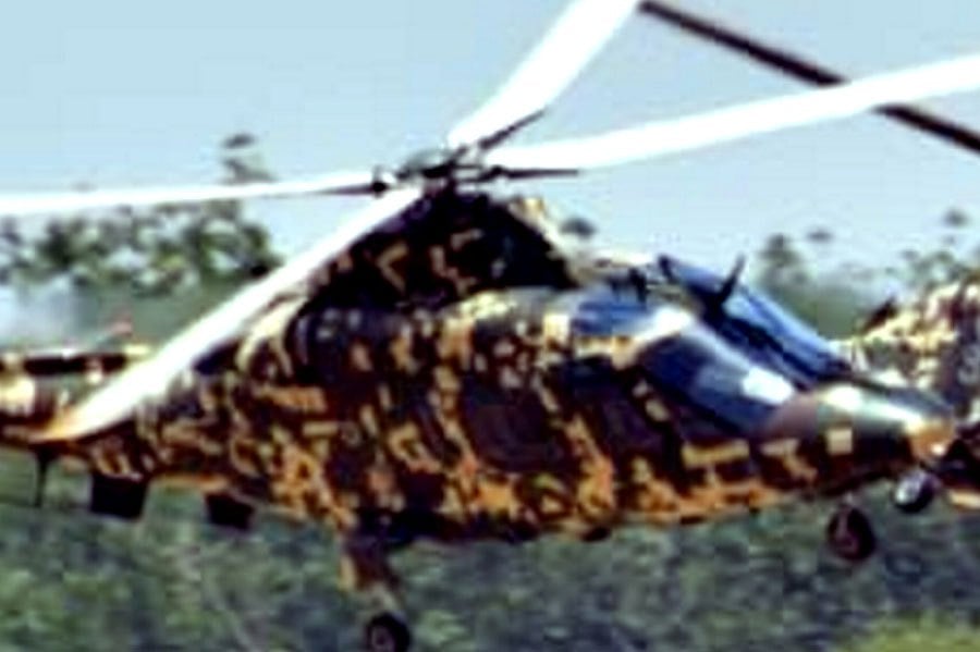An army helicopter was forced to make an emergency landing at Kem Mahkota Kluang. FILE PIC, FOR ILLUSTRATION PURPOSE ONLY