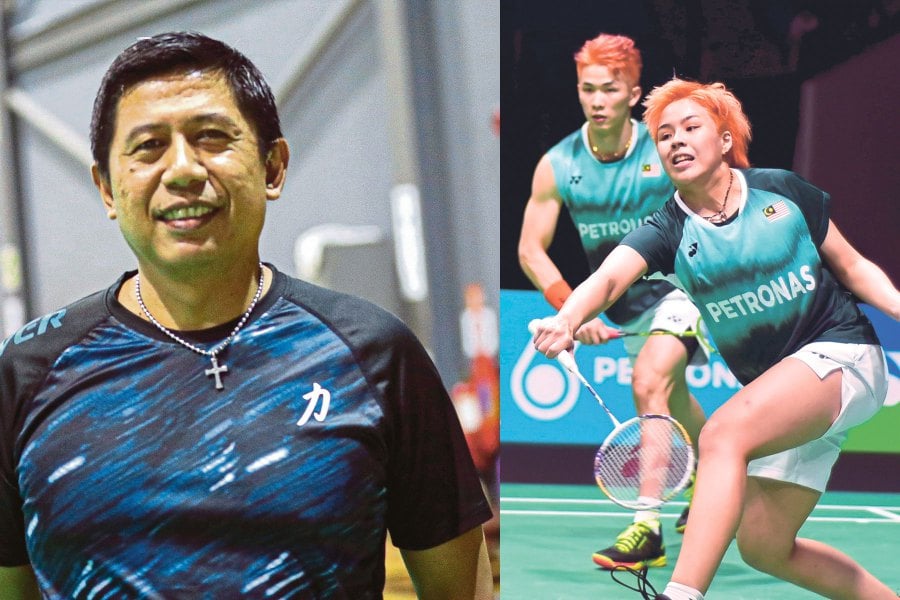 Even after swiftly breaking into the top 10, mixed doubles coach Nova Widianto (left) admitted that his charges are still far from reaching the pinnacle of their potential. FILE PIC