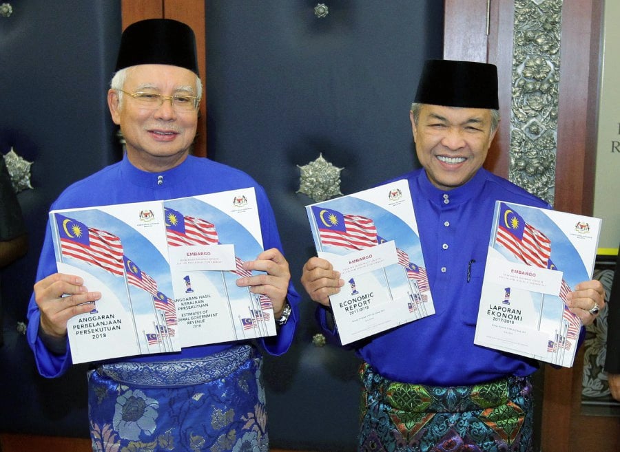 Image result for Najib and Zahid at Budget 2018