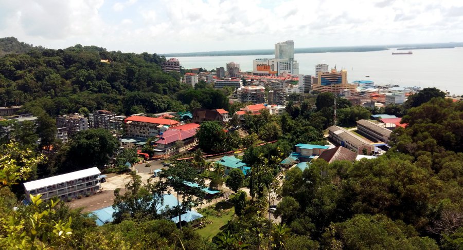  The overview of Sandakan town and St Mary’s Cathedral when hikers reach the peak of Marian Hill in Sandakan. Pix by Awang Ali Omar 