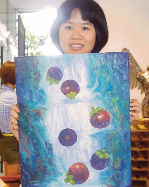 Tan Wan Qi, 15, is making her debut in the exhibition.