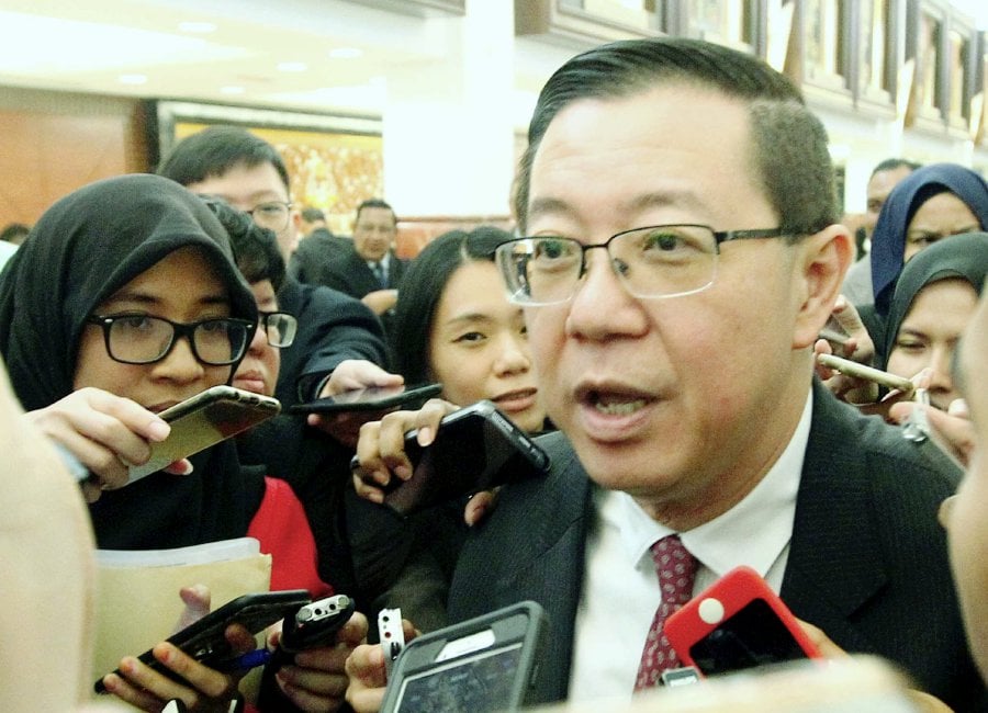 DAP secretary-general Lim Guan Eng wants all questions pertaining to the controversy surrounding Penang DAP vice-chairman Dr P. Ramasamy and Sri Lankan terrorist group, Liberation Tigers of Tamil Ellam (LTTE), to be referred to the state DAP. Pix by Rosdan Wahid