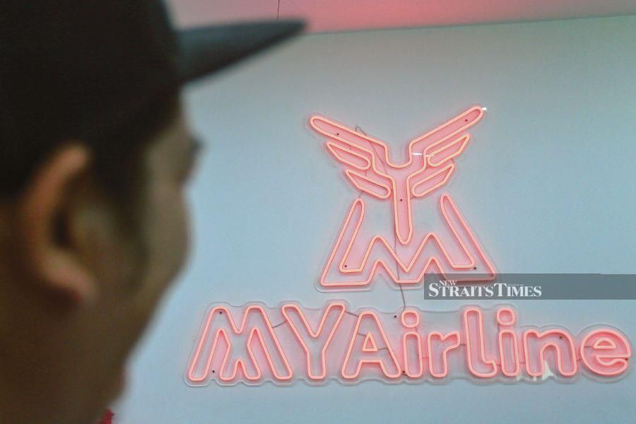  The MYAirline logo is pictured here at its head office in Subang Jaya, Selangor. NSTP/ASWADI ALIAS.