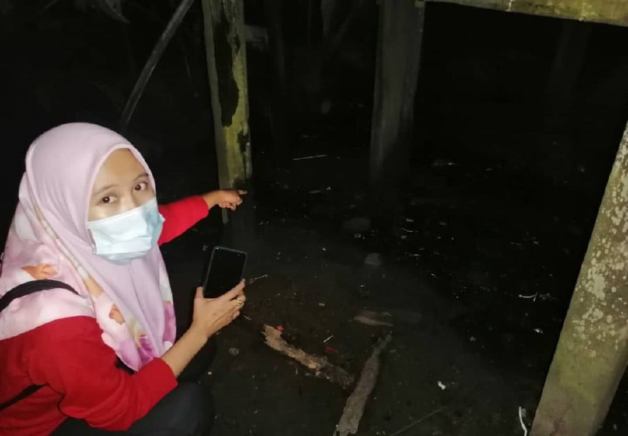 The baby boy was found at about 7.30pm yesterday by the owner of the house after hearing the sound of crying and dogs barking. -Pic courtesy of PDRM