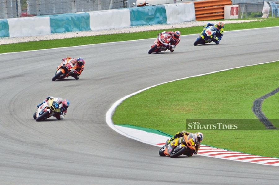 Some of the dramatic scenes at the MotoGP last weekend.