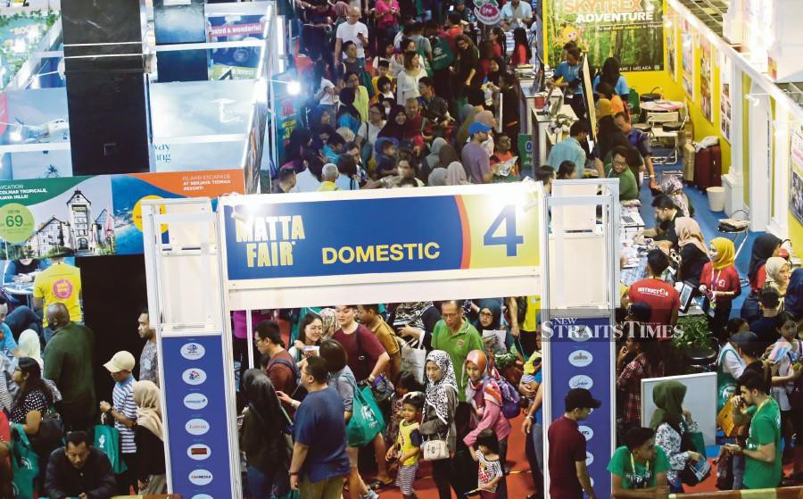 Picture taken on 08 SEPTEMBER 2019, shows people visit MATTA Fair Kuala Lumpur September 2019 at Putra World Trade Center (PWTC). - NSTP/NURUL SHAFINA JEMENON.