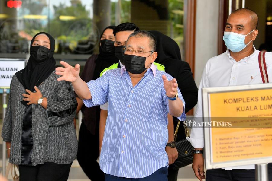 A file pic showing former Felda chairman Tan Sri Mohd Isa Abdul Samad at the High Court in Kuala Lumpur after his trial. - NSTP file pic
