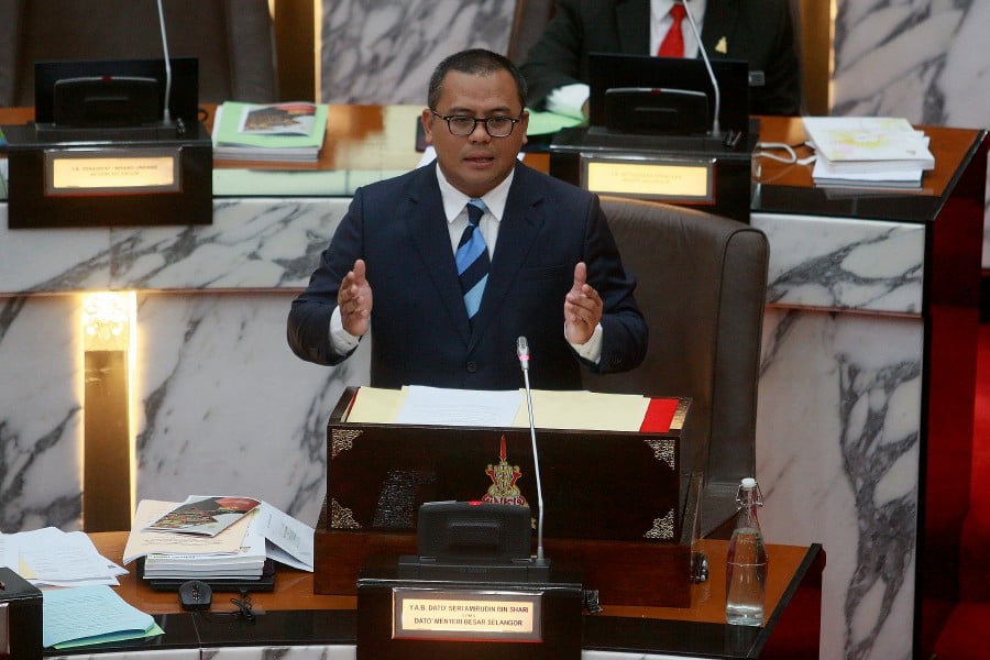 Selangor Menteri Besar Datuk Seri Amirudin Shari.