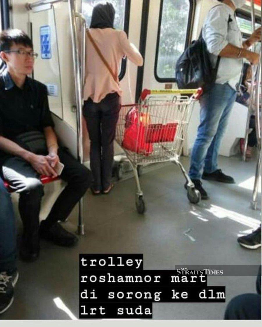 Showbiz St Rosyam Mart Trolley Finds Its Way In Lrt