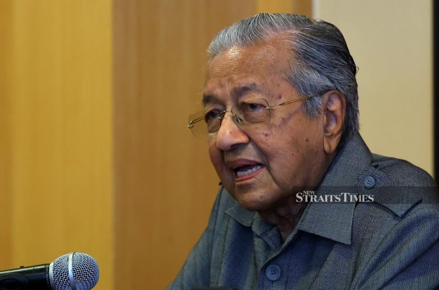 Police have recorded the statement of former prime minister Tun Dr Mahathir Mohamad. - NSTP file pic