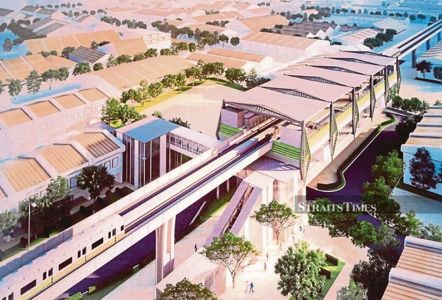 An artist impression of the Penang Light Rail Transit (LRT) project. - NSTP file pic