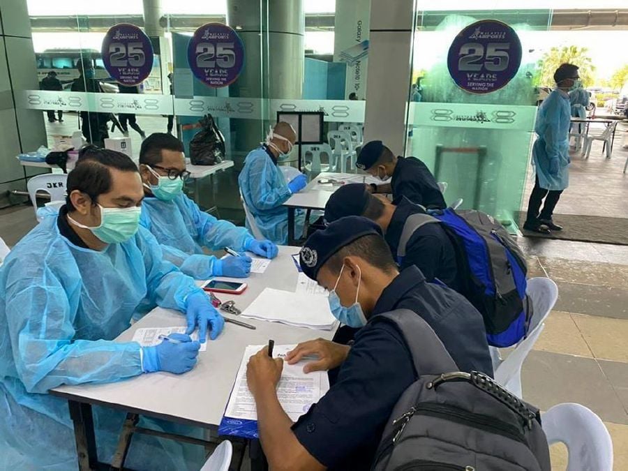 More than 300 policemen who returned to Sabah from Sarawak recently are undergoing quarantine at several police facilities. — Courtesy of Sabah Health Dept 