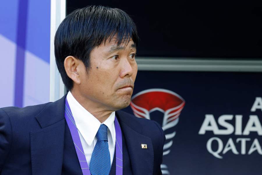 Japan's coach Hajime Moriyasu watches before the start of the Qatar 2023 AFC Asian Cup Group D football match between Japan and Vietnamon January 14, 2024. - AFP pic