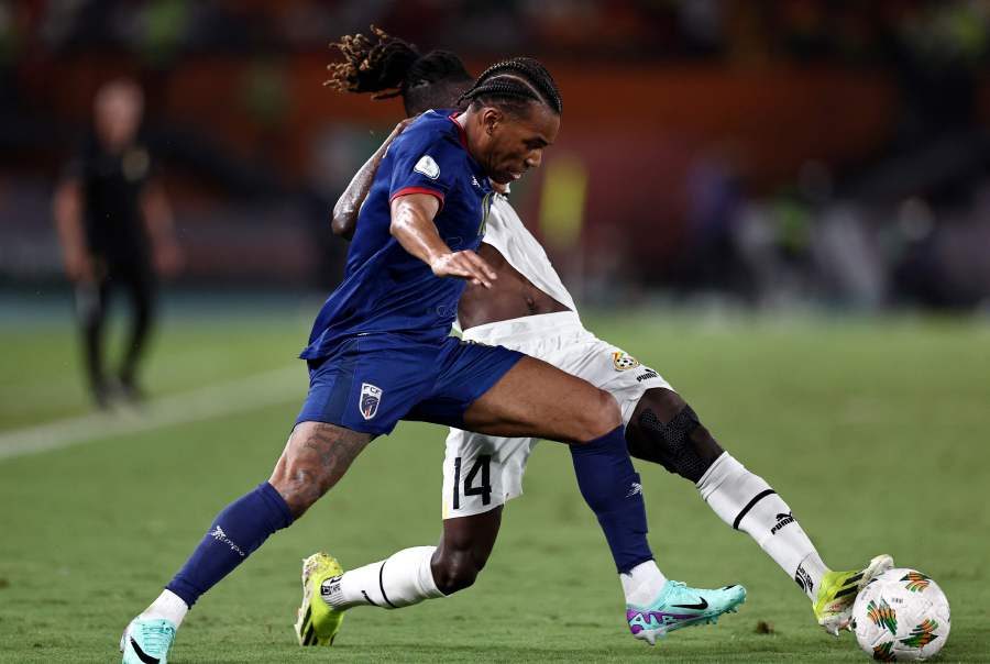 Cape Verde's forward #11 Garry Rodrigues controls the ball during the Africa Cup of Nations (CAN) 2024 group B football match between Ghana and Cape Verde on January 14, 2024.- AFP pic