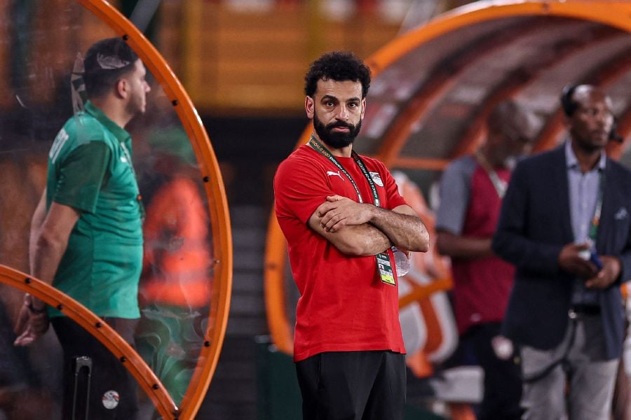 Egypt's forward #10 Mohamed Salah looks on ahead of the Africa Cup of Nations (CAN) 2024 group B football match between Cape Verde and Egypt on January 22, 2024. - AFP pic