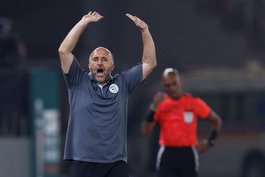 Algeria's French coach Djamel Belmadi shouts instructions to his players from the touchline during the Africa Cup of Nations (CAN) 2024 group D football match between Mauritania and Algeria on January 23, 2024. - AFP pic